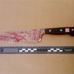 The knife allegedly used in the murders